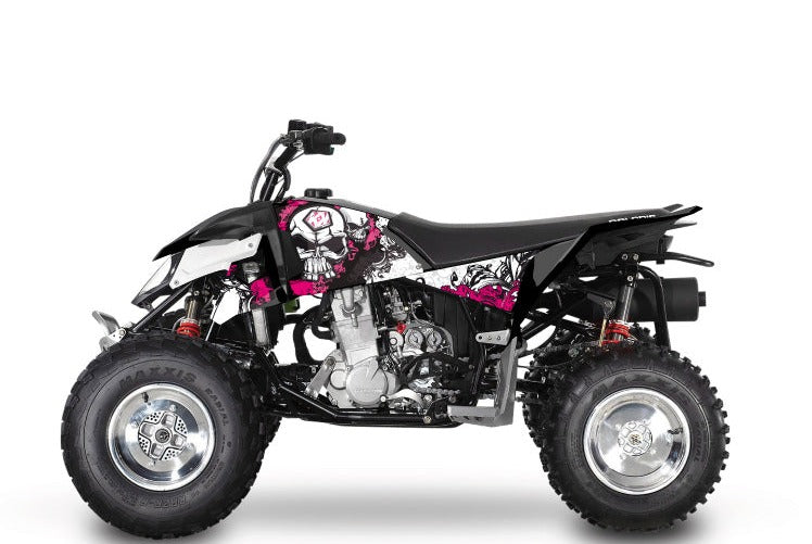 Load image into Gallery viewer, POLARIS OUTLAW 450 ATV TRASH GRAPHIC KIT BLACK PINK

