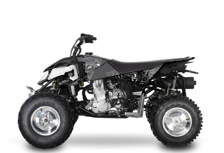Load image into Gallery viewer, POLARIS OUTLAW 450 ATV ZOMBIES DARK GRAPHIC KIT BLACK
