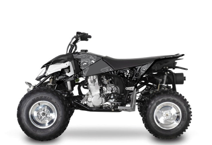 Laden Sie das Bild in Galerie -Viewer, POLARIS OUTLAW 450 ATV ZOMBIES DARK GRAPHIC KIT BLACK
