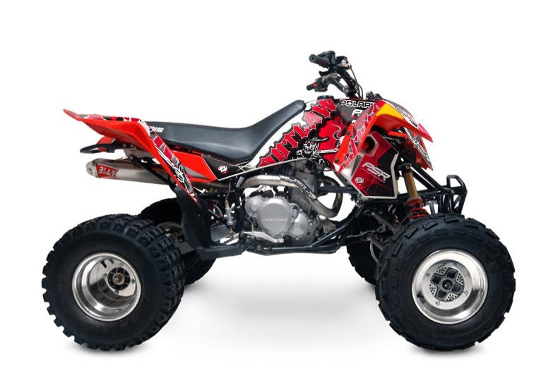 Load image into Gallery viewer, POLARIS-OUTLAW-525-ATV-OUTLAW-GRAPHIC-KIT-BLACK-RED
