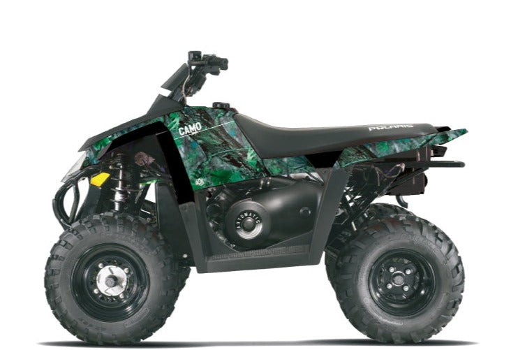 Laden Sie das Bild in Galerie -Viewer, POLARIS SCRAMBLER 500 ATV CAMO GRAPHIC KIT GREEN
