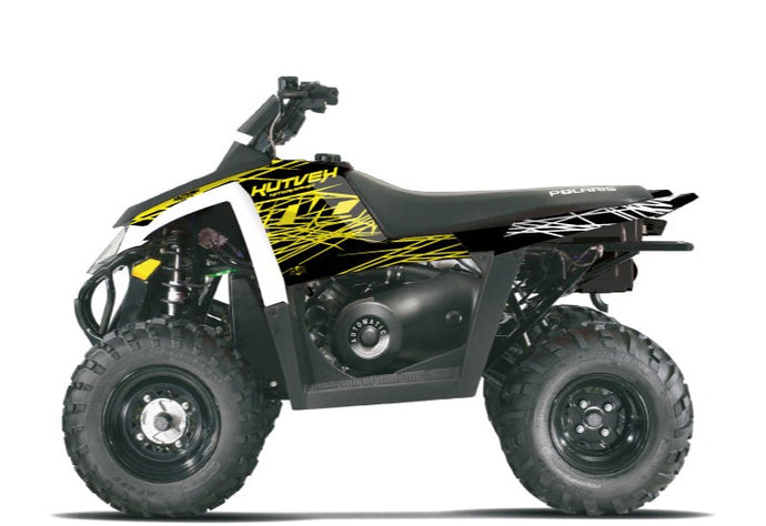 POLARIS SCRAMBLER 500 ATV ERASER FLUO GRAPHIC KIT YELLOW