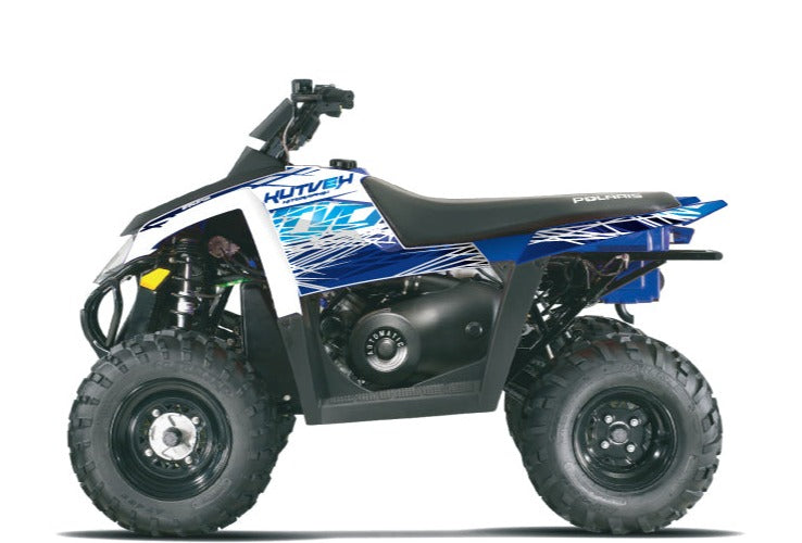 Laden Sie das Bild in Galerie -Viewer, POLARIS SCRAMBLER 500 ATV ERASER GRAPHIC KIT BLUE
