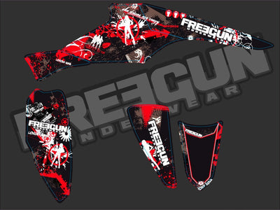 POLARIS SCRAMBLER 500 ATV FREEGUN GRAPHIC KIT