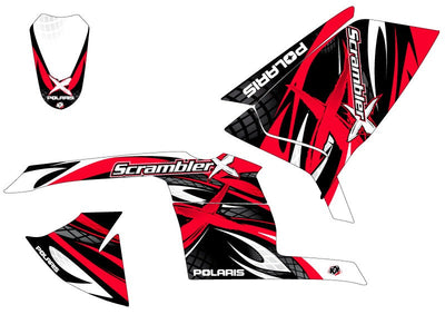 POLARIS SCRAMBLER 500 ATV GAMME X GRAPHIC KIT RED