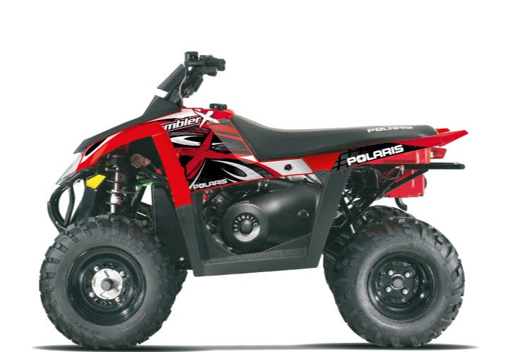 Chargez l&#39;image dans la visionneuse de la galerie, POLARIS SCRAMBLER 500 ATV GAMME X GRAPHIC KIT RED
