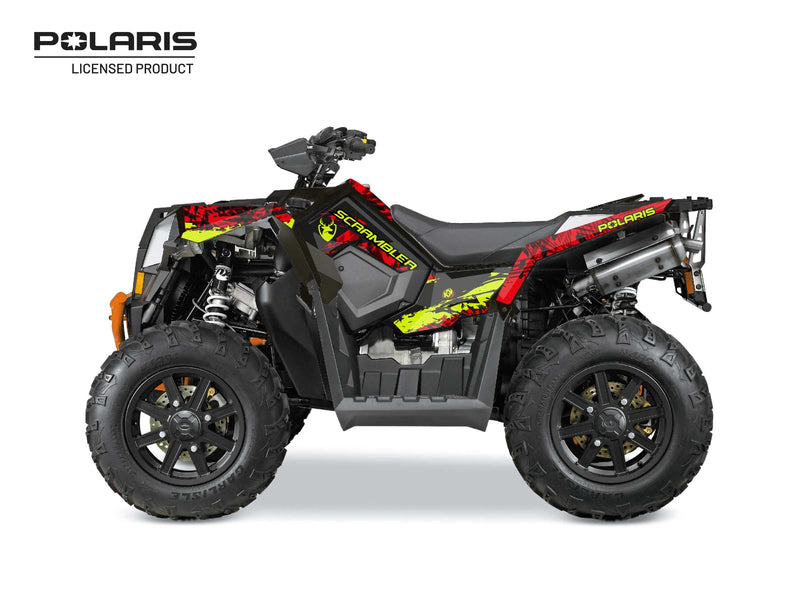 Laden Sie das Bild in Galerie -Viewer, POLARIS SCRAMBLER 850-1000 XP ATV CHASER GRAPHIC KIT BLACK
