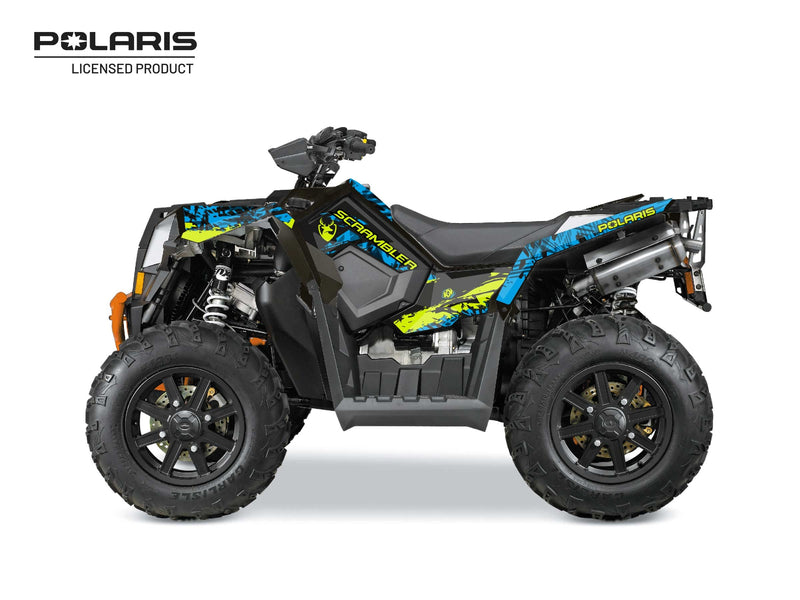 Laden Sie das Bild in Galerie -Viewer, POLARIS SCRAMBLER 850-1000 XP ATV CHASER GRAPHIC KIT BLUE
