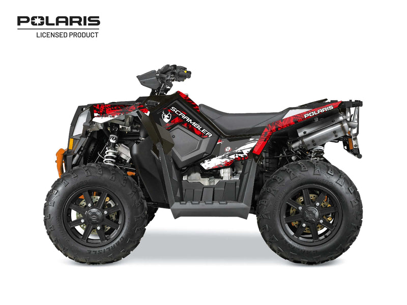 Chargez l&#39;image dans la visionneuse de la galerie, POLARIS SCRAMBLER 850-1000 XP ATV CHASER GRAPHIC KIT WHITE
