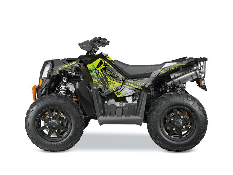 Chargez l&#39;image dans la visionneuse de la galerie, POLARIS SCRAMBLER 850-1000 XP ATV EVIL GRAPHIC KIT GREY GREEN FULL
