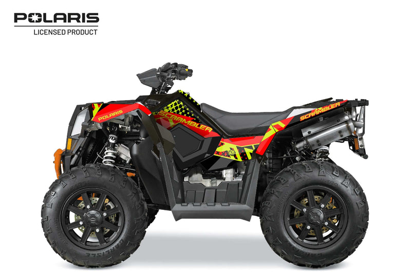 Laden Sie das Bild in Galerie -Viewer, POLARIS-SCRAMBLER-850-1000-XP-ATV-GRAPHIC-KIT-BLACK
