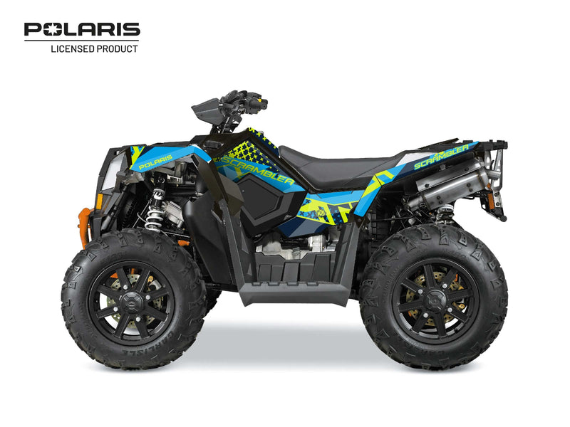 Laden Sie das Bild in Galerie -Viewer, POLARIS SCRAMBLER 850-1000 XP ATV STUN GRAPHIC KIT BLUE
