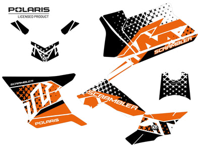 POLARIS SCRAMBLER 850-1000 XP ATV STUN GRAPHIC KIT WHITE