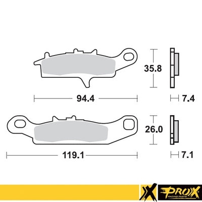 PROX BRAKE PADS KH342 KAWASAKI KFX/BRUTE FORCE FRONT LEFT