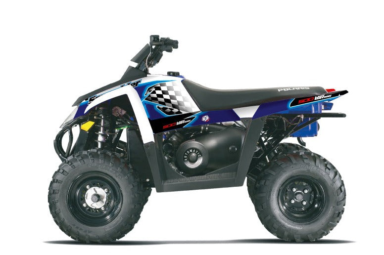 Chargez l&#39;image dans la visionneuse de la galerie, QUAD-POLARIS-SCRAMBLER-500-ATV-LAST-EDITION-GRAPHIC-KIT-BLUE
