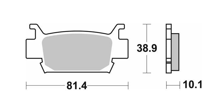 SBS BRAKE PADS KH410 OFF-ROAD SINTER GOLD COLOR-HONDA TRX 500/680/700