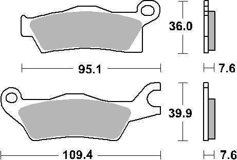 SBS BRAKE PADS KH618 OFF-ROAD RACING SINTER GOLD CAN-AM OUTLANDER / RENEGADE LEFT REAR/FRONT