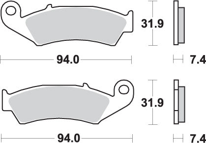 SBS SALE BRAKE PADS KH125 OFF-ROAD SINTER GOLD COLOR FOR HONDA FOURTRAX, ATV