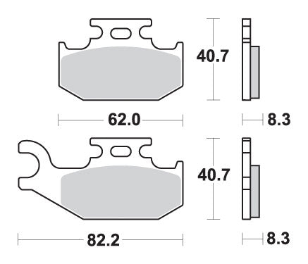 SBS PROMOTION BRAKE PADS KH414 OFF-ROAD SINTER GOLD COLOR - KING QUAD 400-750