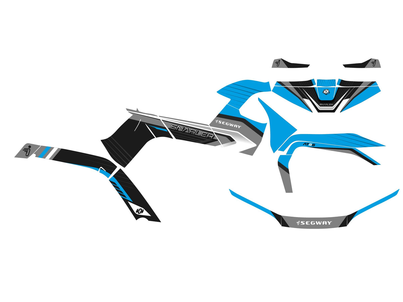 SEGWAY SNARLER AT6-L ATV SHARP GRAPHIC KIT BLUE