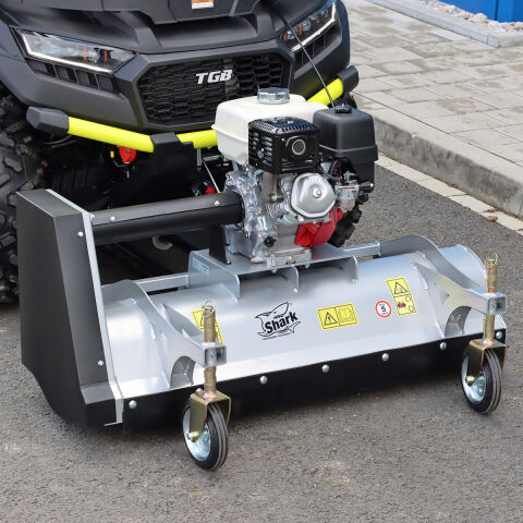 Load image into Gallery viewer, SHARK ATV FRONT MULCHER 100 WITH HONDA GX 270 ENGINE, SILVER COLOR 800-ATVM100
