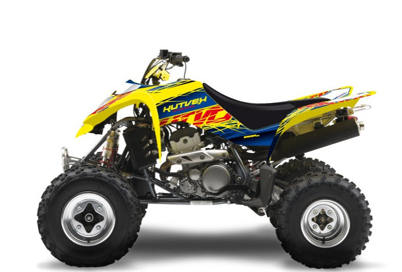 Laden Sie das Bild in Galerie -Viewer, SUZUKI 250 LTZ ATV ERASER GRAPHIC KIT BLUE YELLOW
