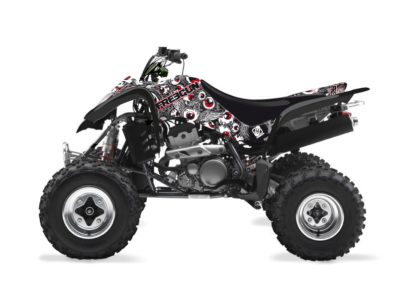 Chargez l&#39;image dans la visionneuse de la galerie, SUZUKI 250 LTZ ATV FREEGUN EYED GRAPHIC KIT GREY RED
