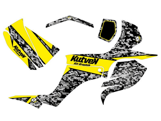 SUZUKI 250 LTZ ATV PREDATOR GRAPHIC KIT YELLOW