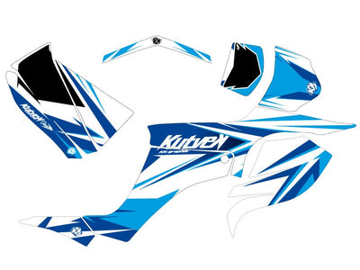 SUZUKI 250 LTZ ATV STAGE GRAPHIC KIT BLUE