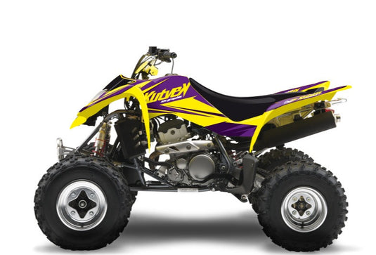 SUZUKI 250 LTZ ATV STAGE GRAPHIC KIT YELLOW PURPLE