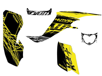 SUZUKI 400 LTZ ATV ERASER FLUO GRAPHIC KIT YELLOW