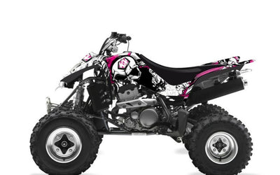 SUZUKI 400 LTZ ATV TRASH GRAPHIC KIT BLACK PINK