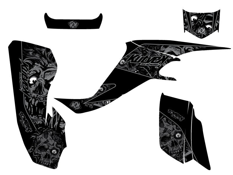 SUZUKI 400 LTZ ATV ZOMBIES DARK GRAPHIC KIT BLACK