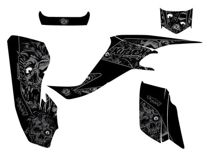 SUZUKI 400 LTZ ATV ZOMBIES DARK GRAPHIC KIT BLACK