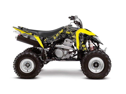 SUZUKI 400 LTZ IE ATV CAMO GRAPHIC KIT BLACK YELLOW