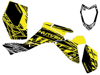 SUZUKI 400 LTZ IE ATV ERASER FLUO GRAPHIC KIT YELLOW