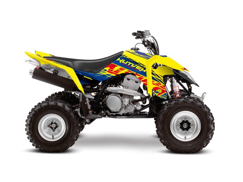 Load image into Gallery viewer, SUZUKI 400 LTZ IE ATV ERASER GRAPHIC KIT BLUE YELLOW
