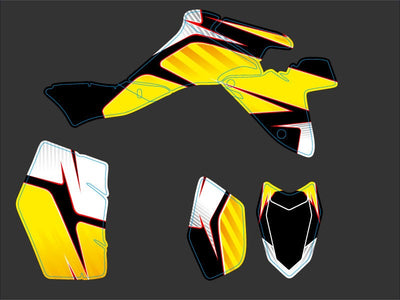 SUZUKI 400 LTZ IE ATV FACTORY GRAPHIC KIT