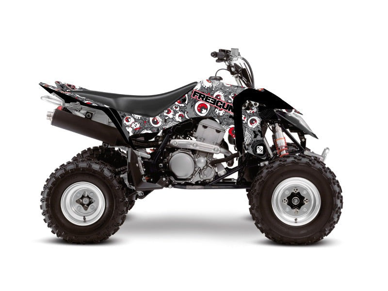 SUZUKI 400 LTZ IE ATV FREEGUN EYED GRAPHIC KIT GREY RED
