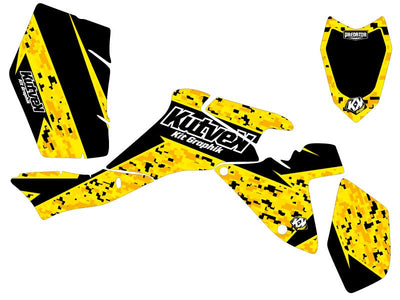 SUZUKI 400 LTZ IE ATV PREDATOR GRAPHIC KIT BLACK YELLOW