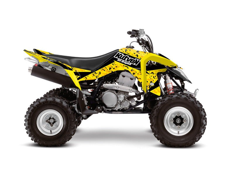 SUZUKI 400 LTZ IE ATV PREDATOR GRAPHIC KIT BLACK YELLOW