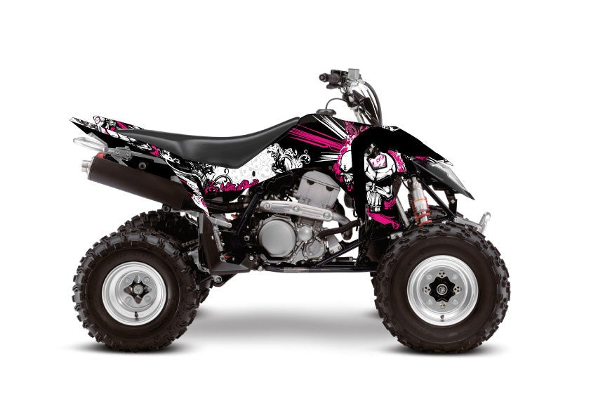 SUZUKI 400 LTZ IE ATV TRASH GRAPHIC KIT BLACK PINK