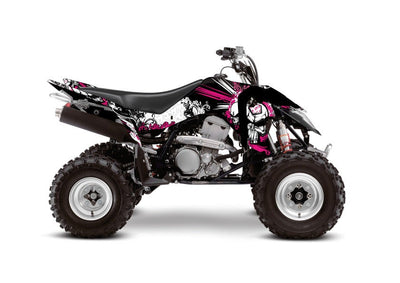 SUZUKI 400 LTZ IE ATV TRASH GRAPHIC KIT BLACK PINK