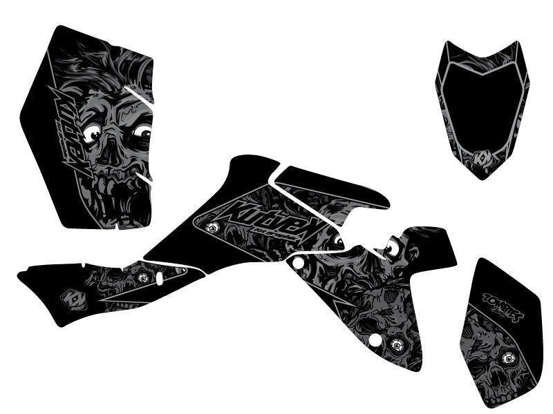 SUZUKI 400 LTZ IE ATV ZOMBIES DARK GRAPHIC KIT BLACK