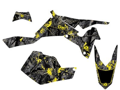 SUZUKI 450 LTR ATV CAMO GRAPHIC KIT BLACK YELLOW