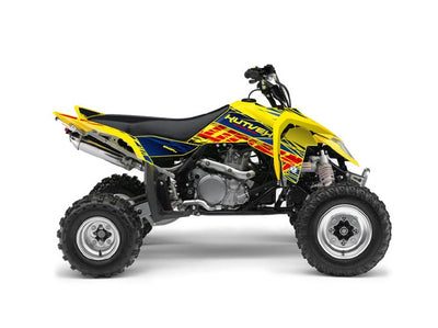 SUZUKI 450 LTR ATV ERASER GRAPHIC KIT BLUE YELLOW