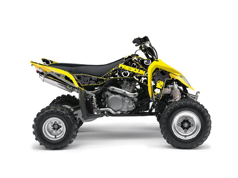 Chargez l&#39;image dans la visionneuse de la galerie, SUZUKI 450 LTR ATV FREEGUN EYED GRAPHIC KIT YELLOW
