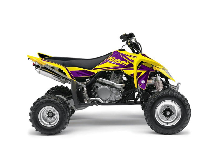 SUZUKI 450 LTR ATV STAGE GRAPHIC KIT YELLOW PURPLE