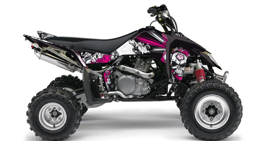 SUZUKI 450 LTR ATV TRASH GRAPHIC KIT BLACK PINK