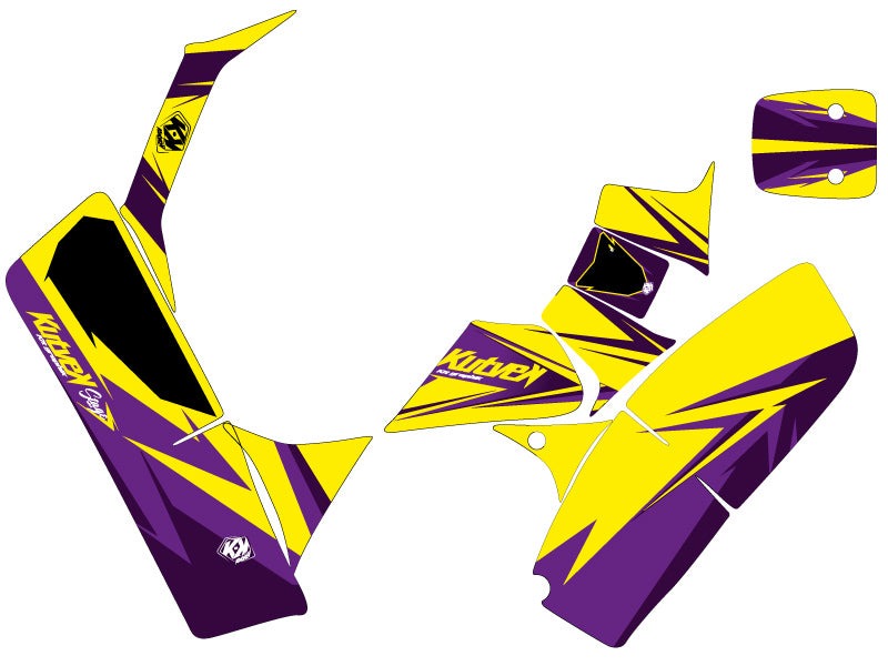 SUZUKI 50 LT ATV STAGE GRAPHIC KIT YELLOW PURPLE